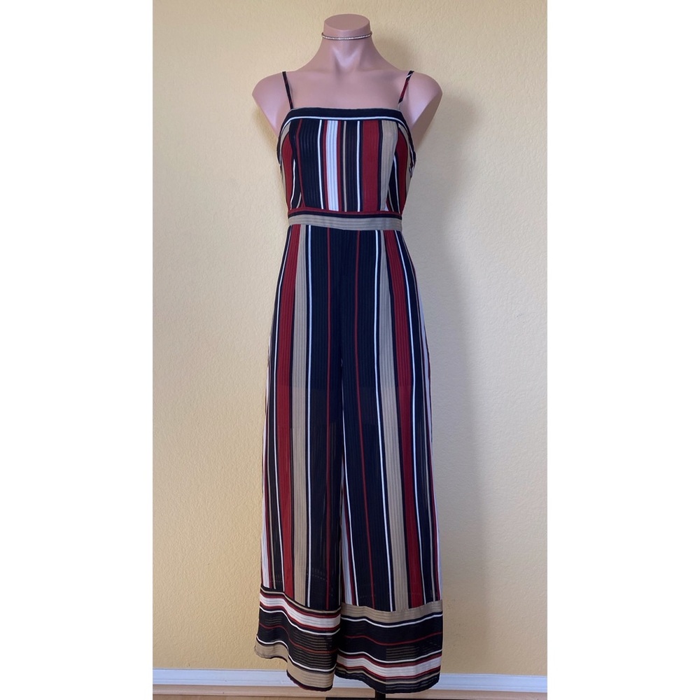 Like New! Forever 21 Multi Color Stripe Jumpsuit